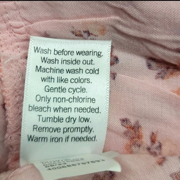 Sonoma Goods For Life Girls' Pink Floral Sundress With Tiered Skirt Sz L (10/12) - Picture 6 of 7